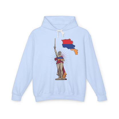 Armenia Pride Hoodie — Lady Justice Draped in Armenian Flag with Map