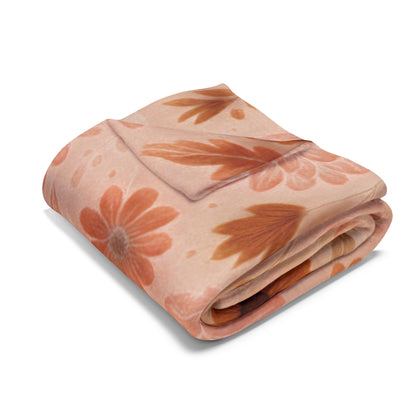 Cozy Floral Arctic Fleece Blanket, Soft Throw for Home Decor, Great Gift for Fall, Movie Nights, Autumn Decor, Cozy Nights