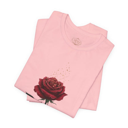 Red Rose Graphic Tee - Vintage Single Bloom T-Shirt