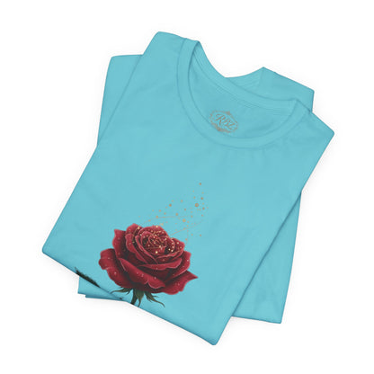 Red Rose Graphic Tee - Vintage Single Bloom T-Shirt