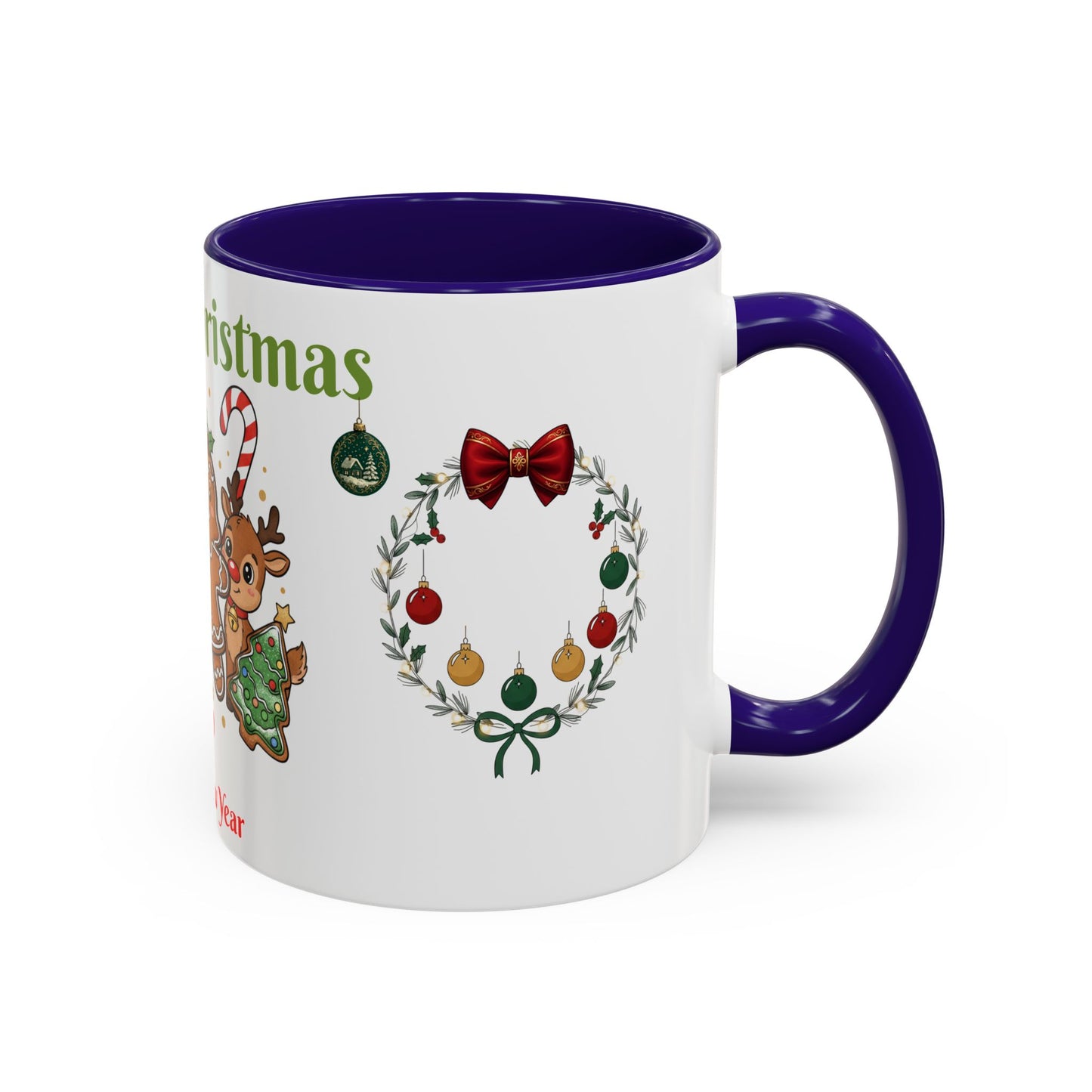 Merry Christmas & Happy New Year Gingerbread Holiday Mug (11oz/15oz)