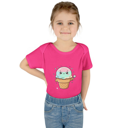 Cute Kawaii Ice Cream Cone Infant Bodysuit - Pastel Baby Onesie