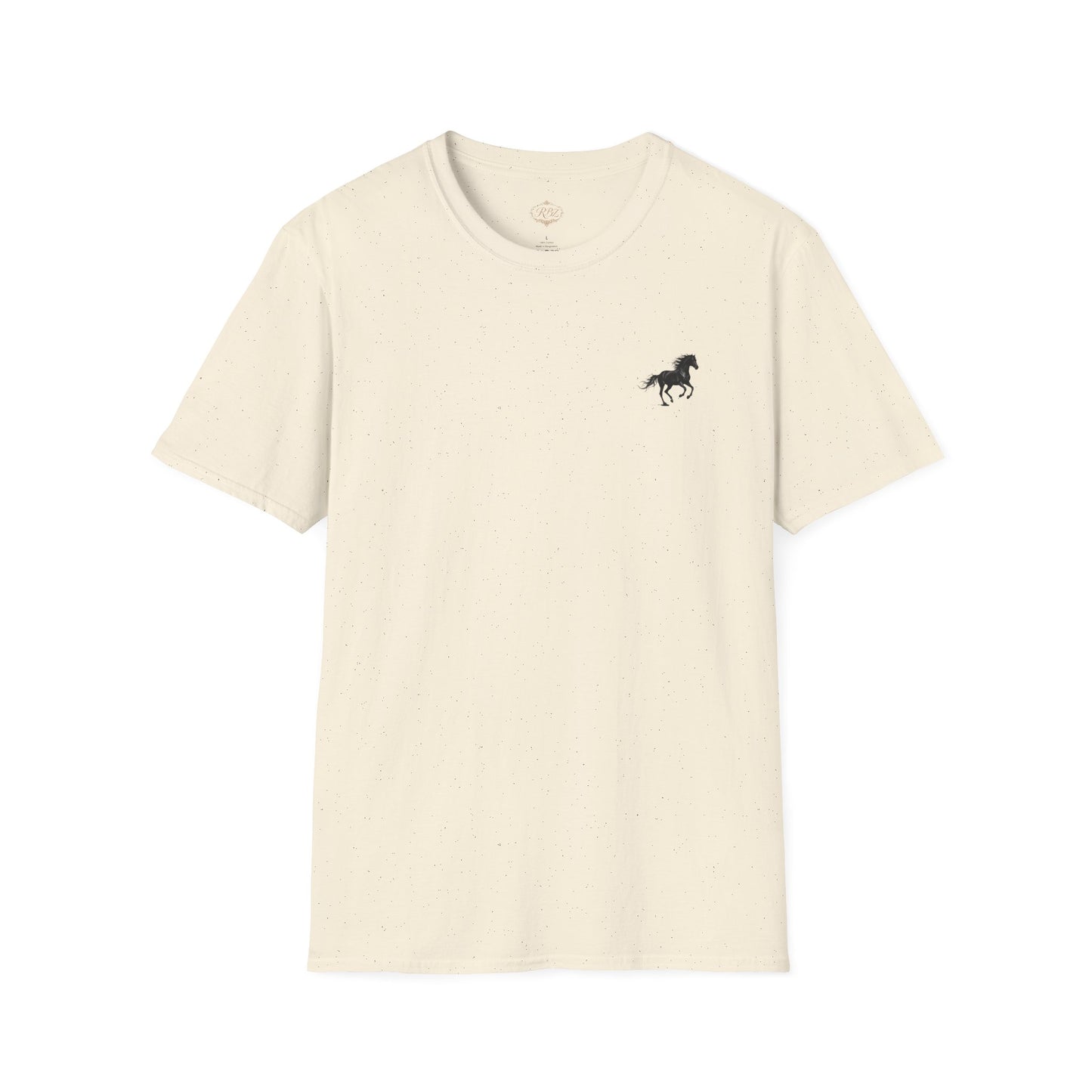 Minimalist Running Horse Tee — Small Chest Silhouette T-Shirt