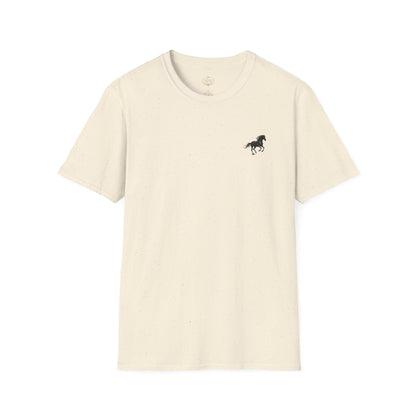 Minimalist Running Horse Tee — Small Chest Silhouette T-Shirt