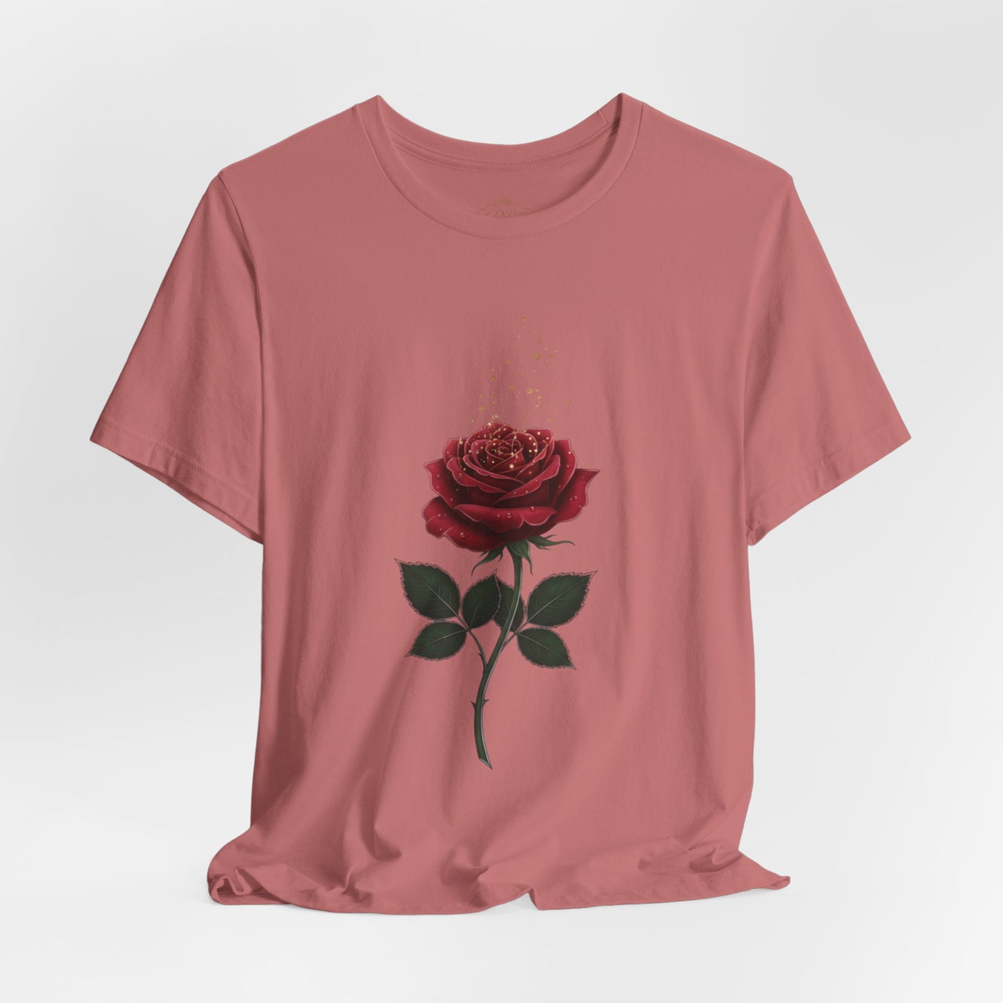 Red Rose Graphic Tee - Vintage Single Bloom T-Shirt