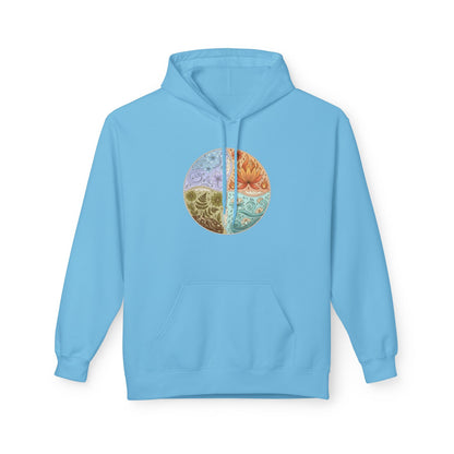 Yin Yang Seasons Hoodie — Colorful Seasonal Mandala Pullover