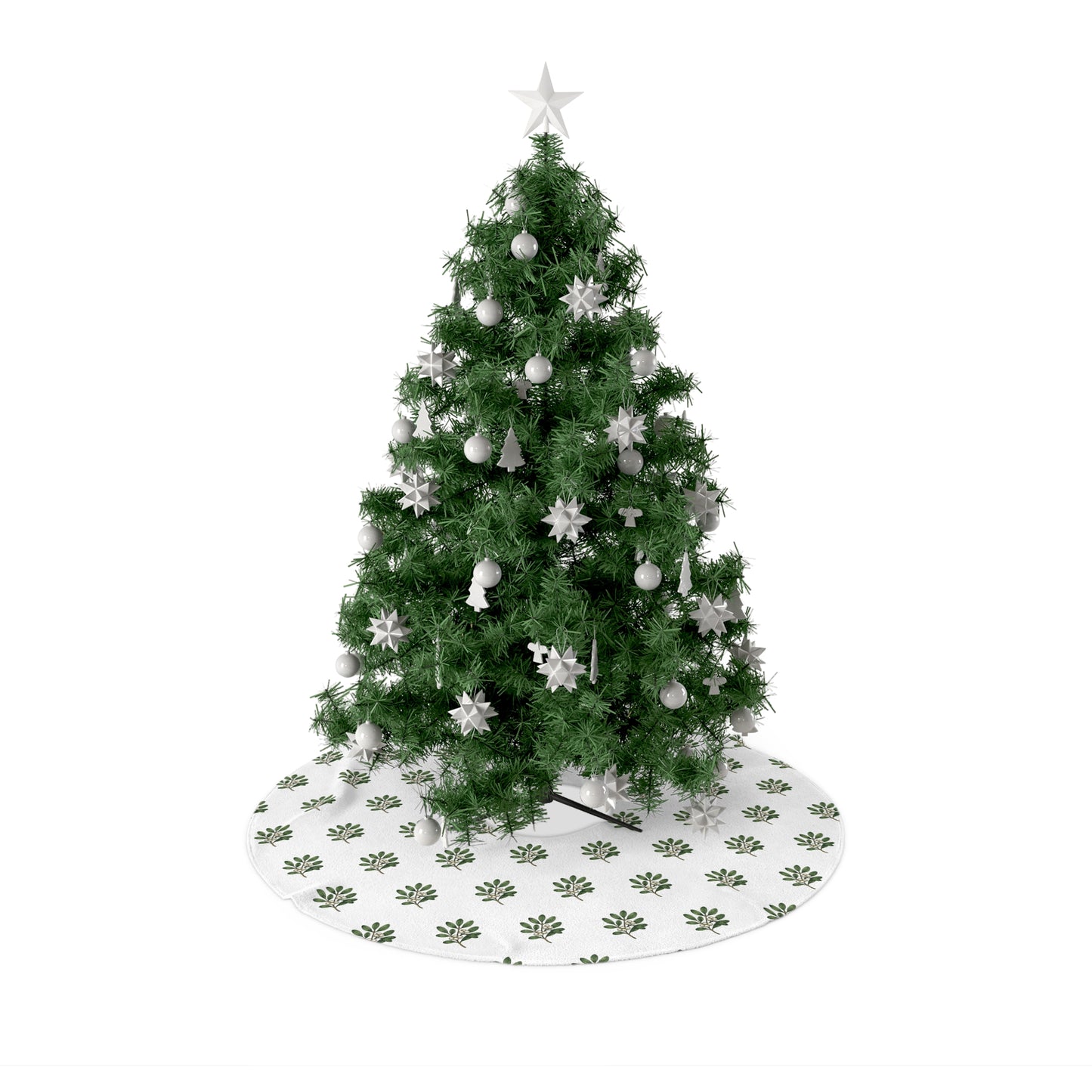 Mistletoe Christmas Tree Skirt - Festive Holiday Decor