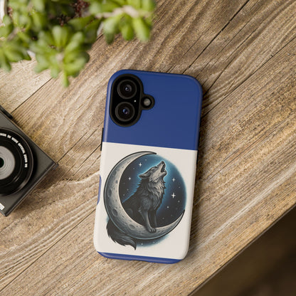 Wolf Moon Phone Case, Tough Cases for Animal Lovers, Gift for Her, Night Sky Aesthetic, Unique Phone Accessories