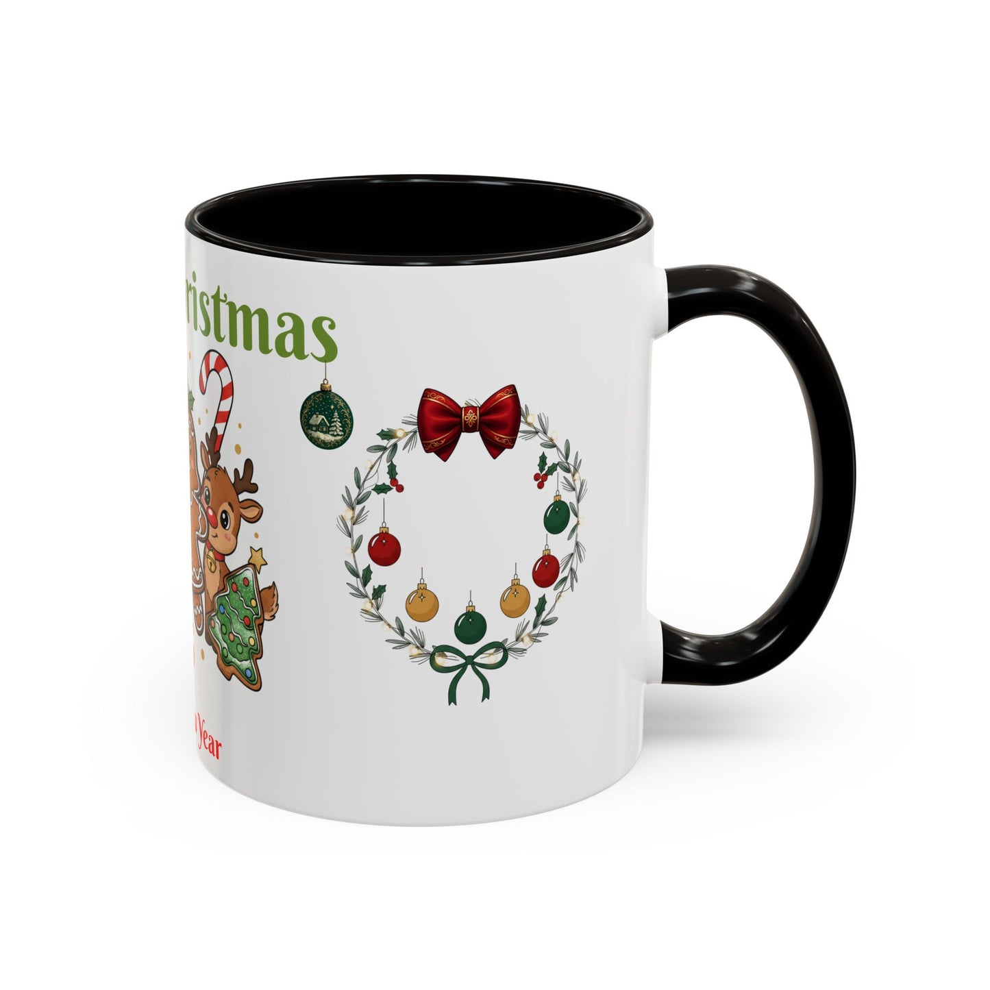 Merry Christmas & Happy New Year Gingerbread Holiday Mug (11oz/15oz)