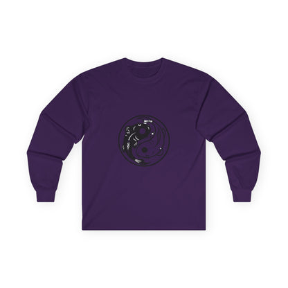 Yin Yang Koi Fish Long Sleeve Tee — Zen Balance Graphic Shirt