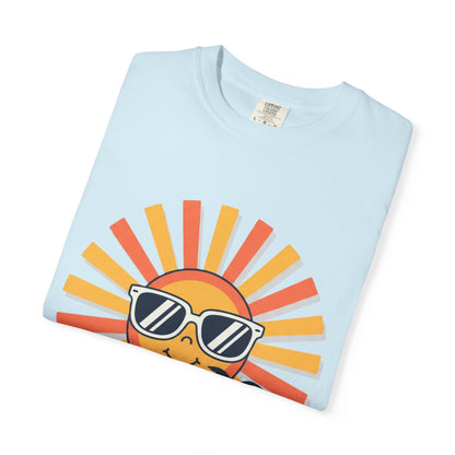 Summer Vibes T-Shirt — Retro Sun with Sunglasses Beach Graphic