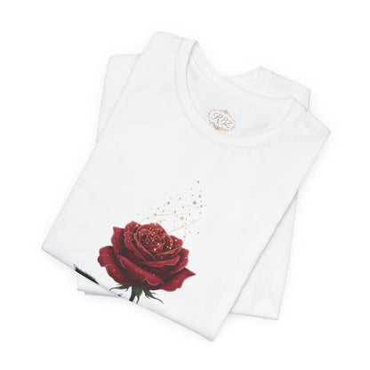 Red Rose Graphic Tee - Vintage Single Bloom T-Shirt