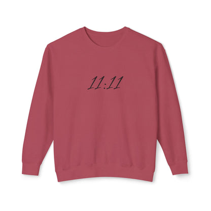 11:11 Crewneck Sweatshirt — Minimal White 'Blessed' Back Design