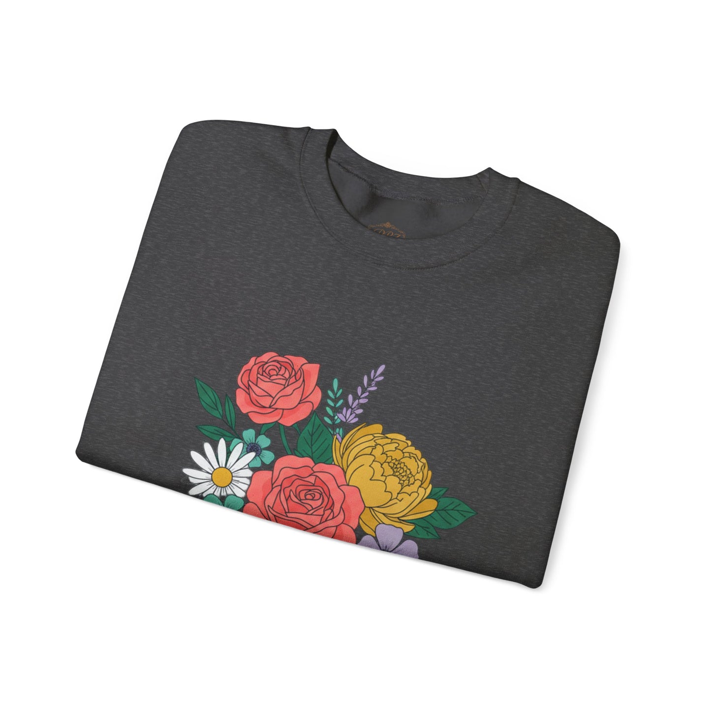 Floral Bouquet Crewneck Sweatshirt — Rose & Daisy Garden Graphic