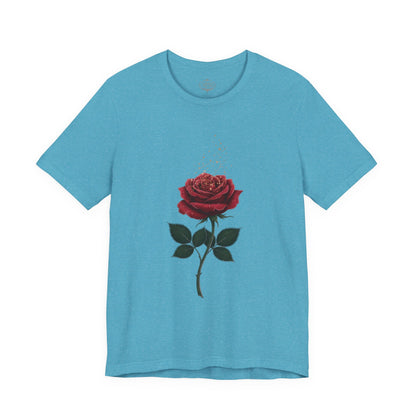 Red Rose Graphic Tee - Vintage Single Bloom T-Shirt