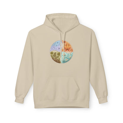 Yin Yang Seasons Hoodie — Colorful Seasonal Mandala Pullover