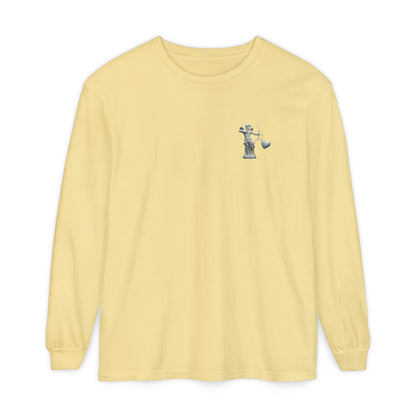 Cupid Cherub Long Sleeve Tee — Vintage Cupid Heart Graphic