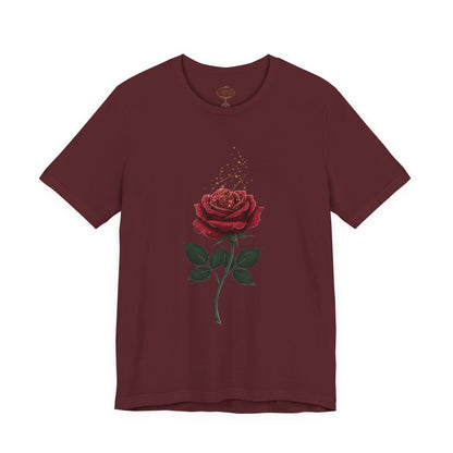 Red Rose Graphic Tee - Vintage Single Bloom T-Shirt