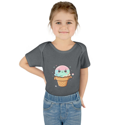 Cute Kawaii Ice Cream Cone Infant Bodysuit - Pastel Baby Onesie