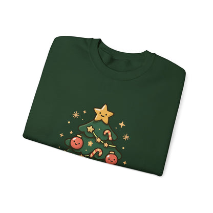 Cozy Christmas Sweatshirt, Holiday Gift, Unisex Crewneck, Winter Apparel, Festive Clothing, Christmas Tree Design