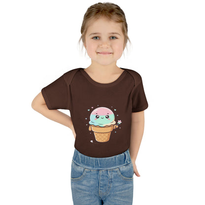 Cute Kawaii Ice Cream Cone Infant Bodysuit - Pastel Baby Onesie
