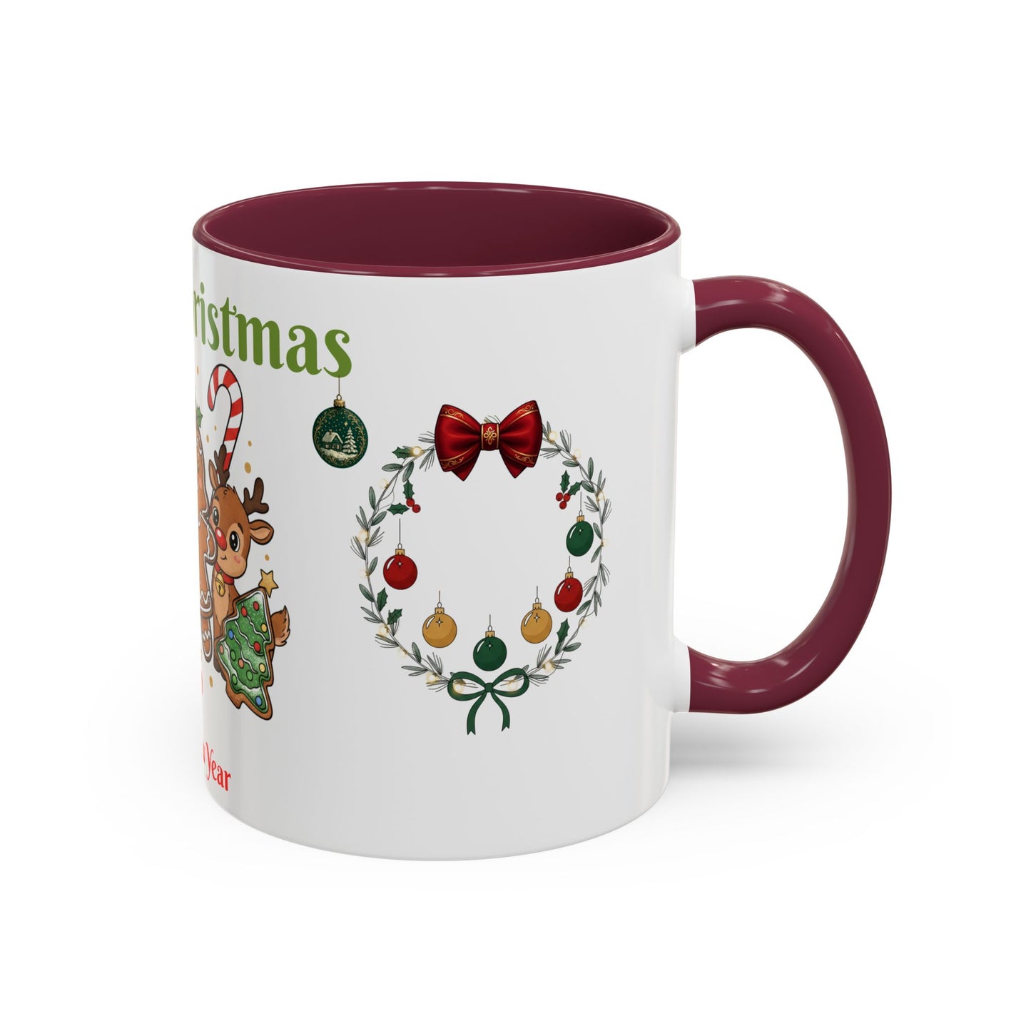 Merry Christmas & Happy New Year Gingerbread Holiday Mug (11oz/15oz)