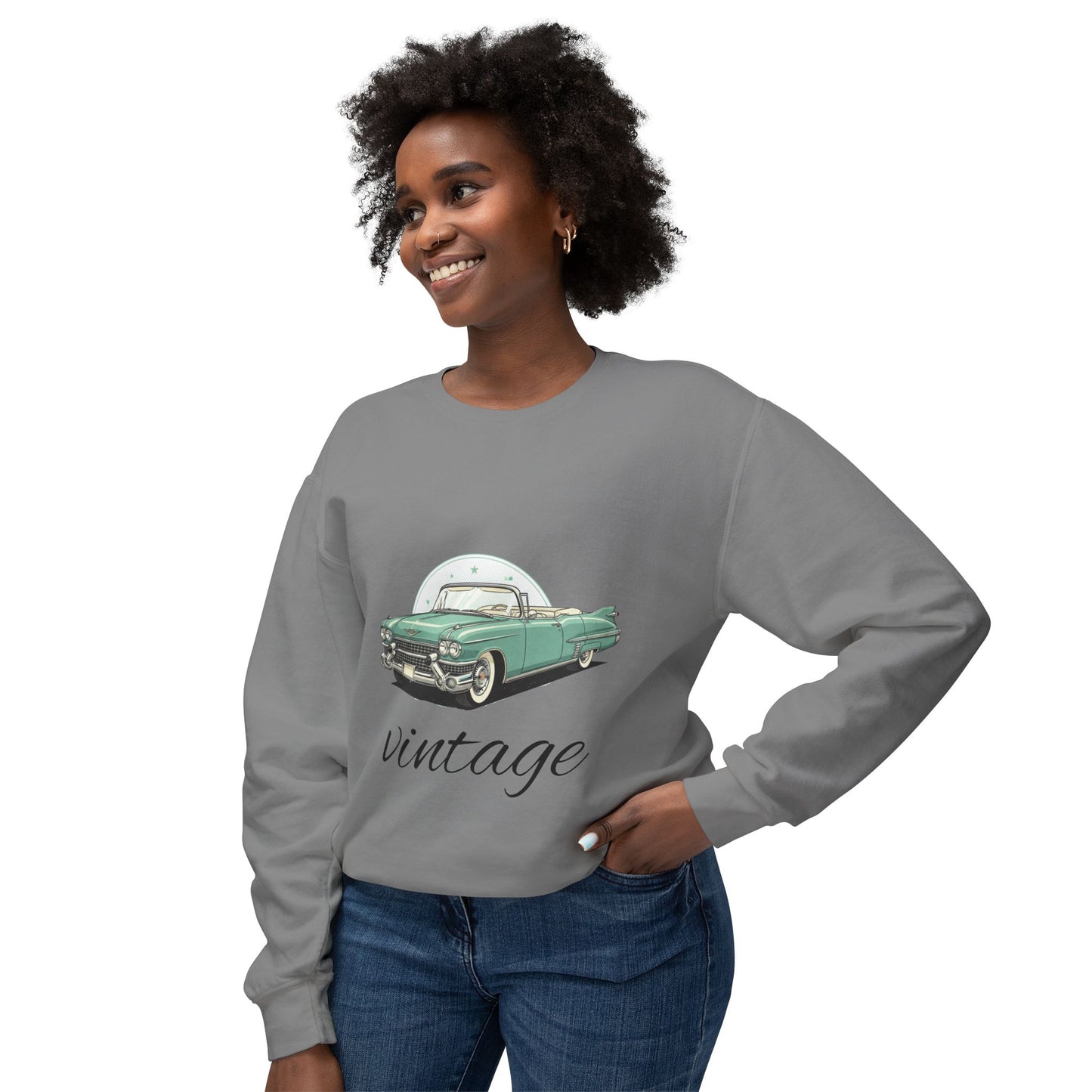 Vintage Green Classic Car Crewneck Sweatshirt