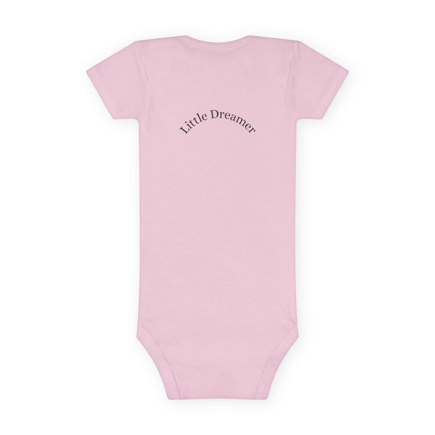 Baby Onesie - 'Little Dreamer' Moon & Sleeping Baby Short Sleeve Bodysuit