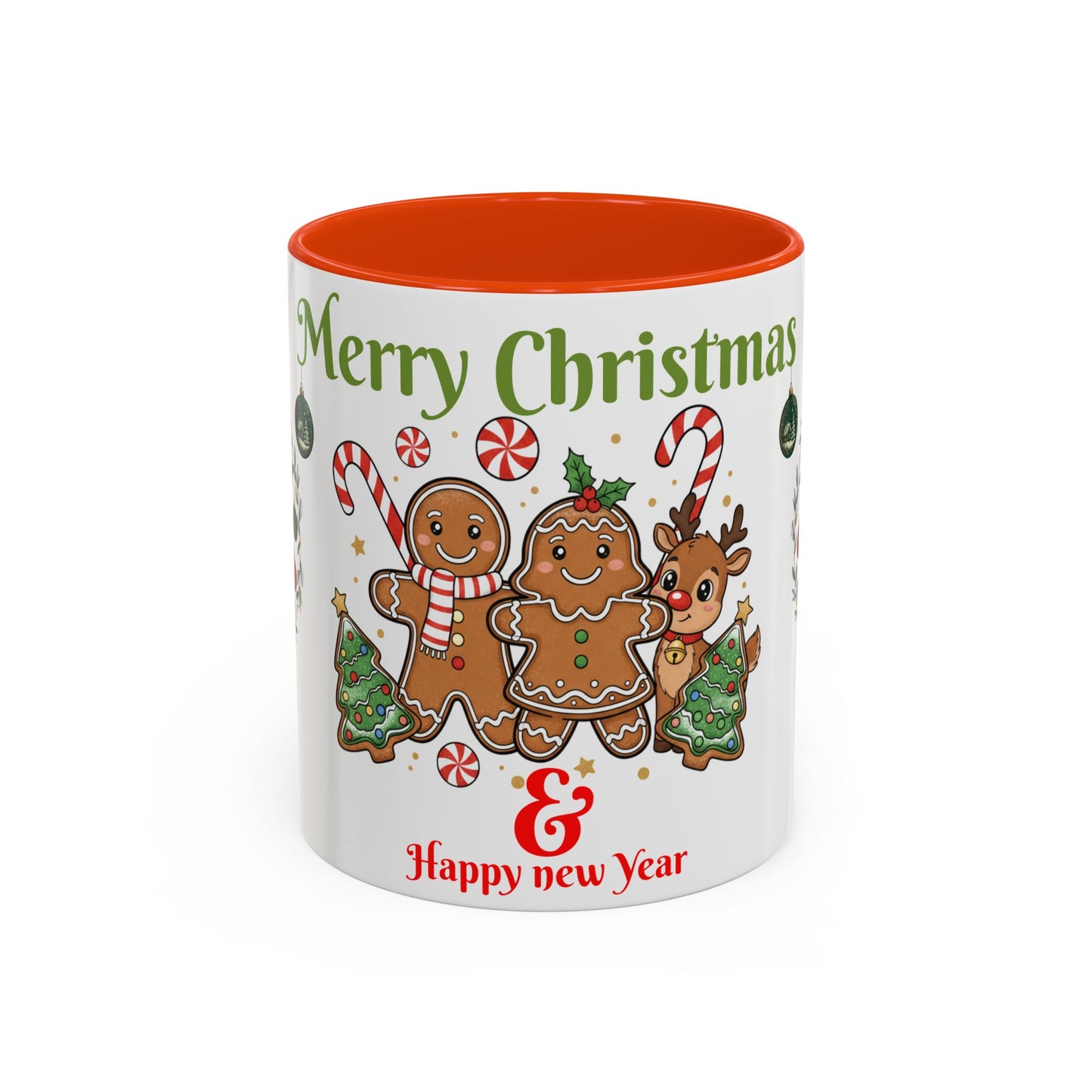 Merry Christmas & Happy New Year Gingerbread Holiday Mug (11oz/15oz)