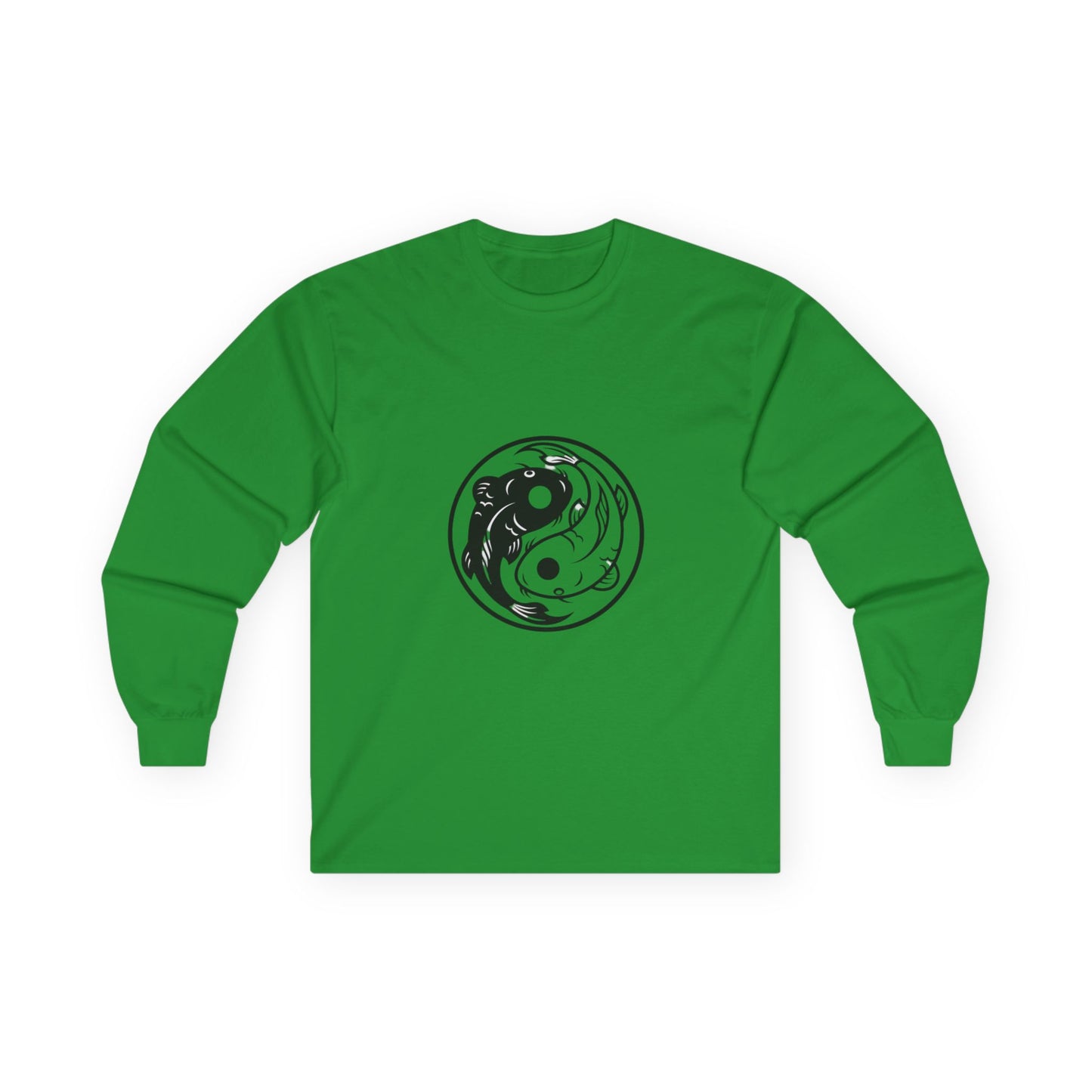 Yin Yang Koi Fish Long Sleeve Tee — Zen Balance Graphic Shirt