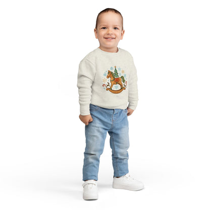 Toddler Sweatshirt — Vintage Rocking Horse Christmas Crewneck