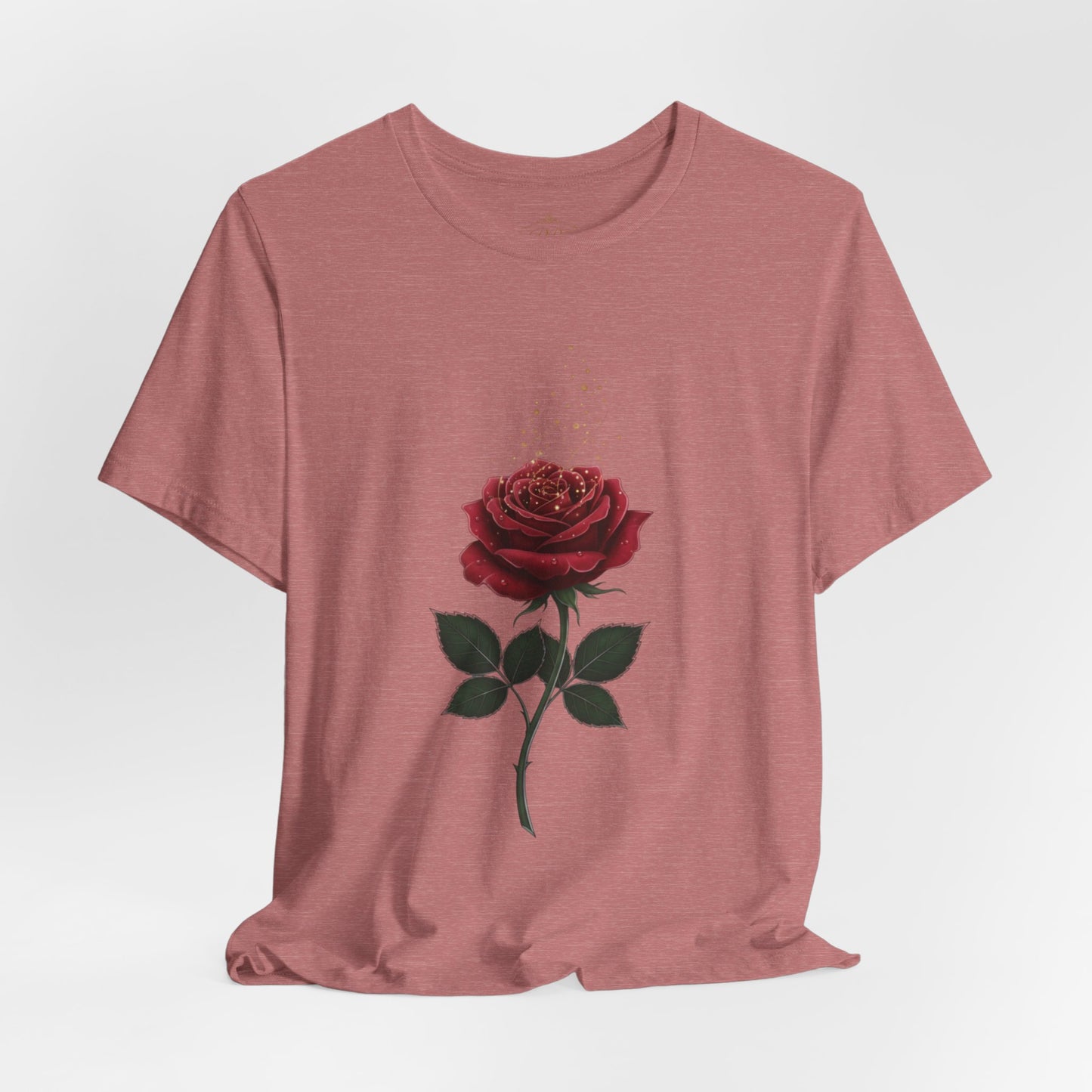 Red Rose Graphic Tee - Vintage Single Bloom T-Shirt