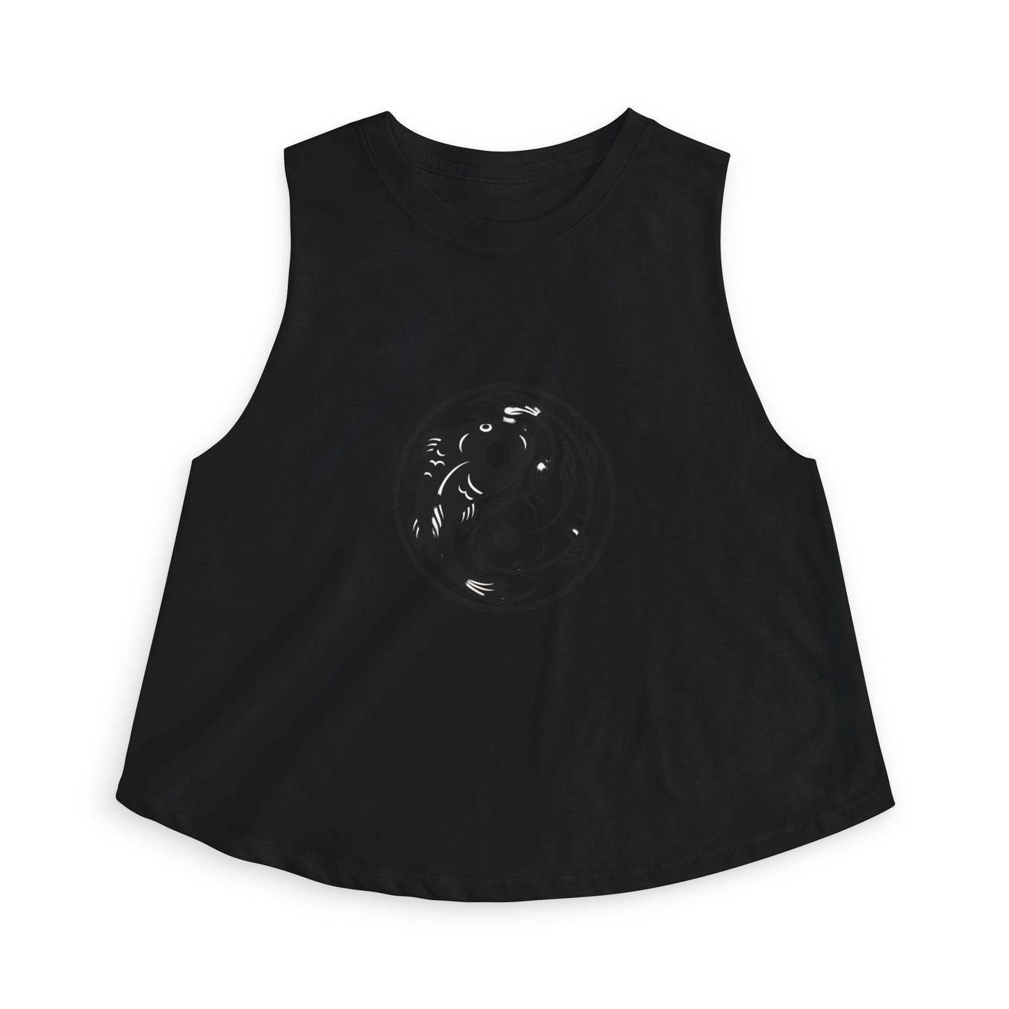Yin Yang Koi Crop Top — Women's Graphic Crop Tank