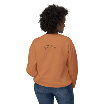 11:11 Crewneck Sweatshirt — Minimal White 'Blessed' Back Design