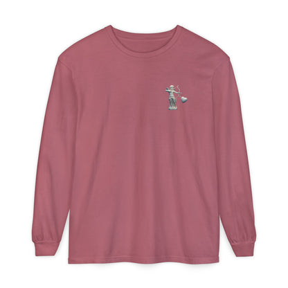 Cupid Cherub Long Sleeve Tee — Vintage Cupid Heart Graphic