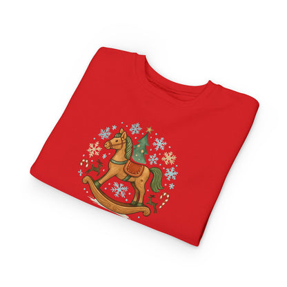Toddler Sweatshirt — Vintage Rocking Horse Christmas Crewneck