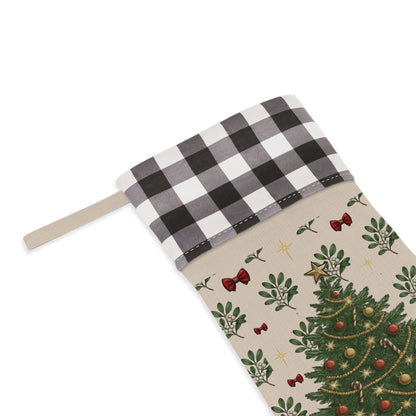 Festive Christmas Stocking, Holiday Decor, Personalized Gift, Winter Celebration, Stocking Stuffers, Cozy Home Decoration
