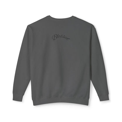 11:11 Crewneck Sweatshirt — Minimal White 'Blessed' Back Design