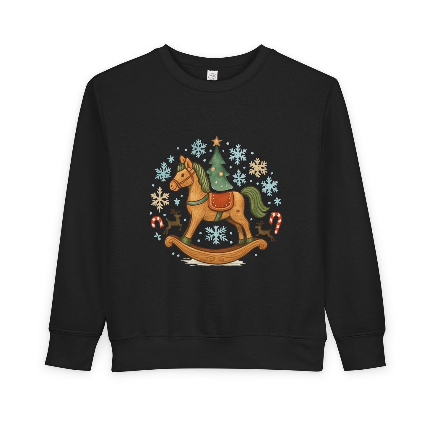Toddler Sweatshirt — Vintage Rocking Horse Christmas Crewneck