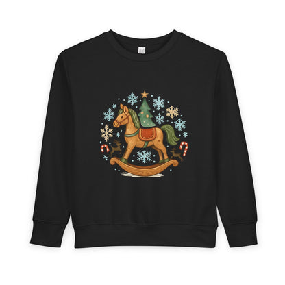 Toddler Sweatshirt — Vintage Rocking Horse Christmas Crewneck