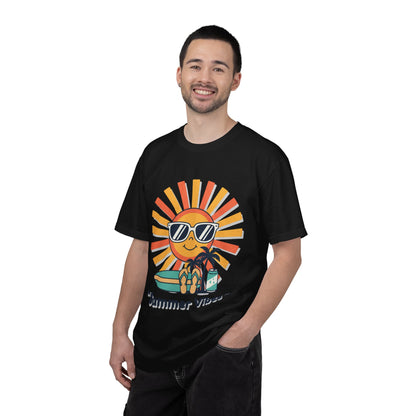Summer Vibes T-Shirt — Retro Sun with Sunglasses Beach Graphic