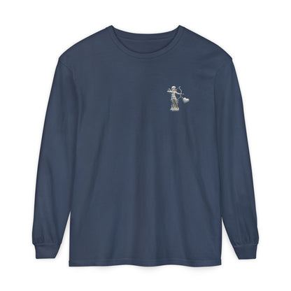 Cupid Cherub Long Sleeve Tee — Vintage Cupid Heart Graphic