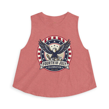 Fourth of July Eagle Crop Top — Patriotic Women's Fourth of July Celebration Tank