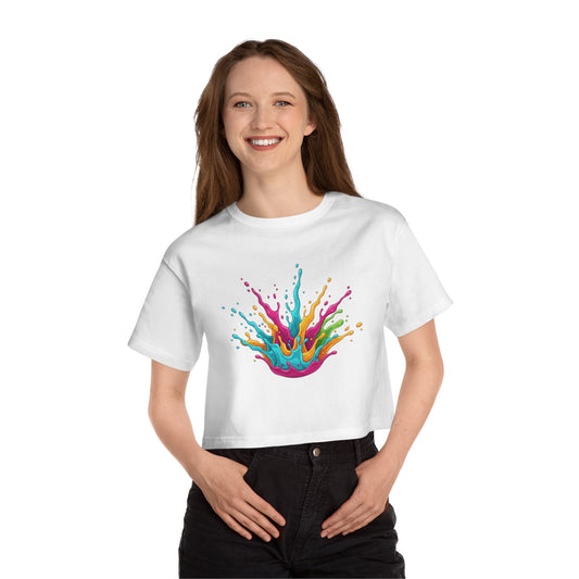 Color Splash Cropped Tee