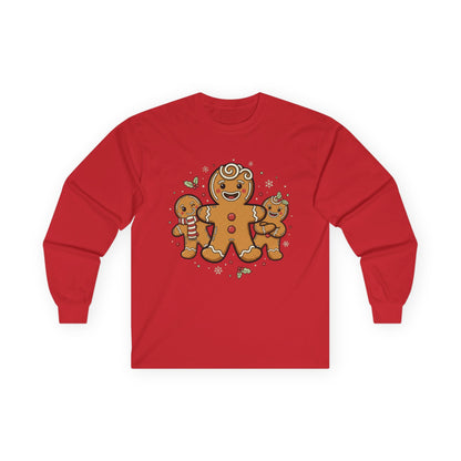 Gingerbread Family Long Sleeve Tee — Cute Holiday Cookie Friends Tee