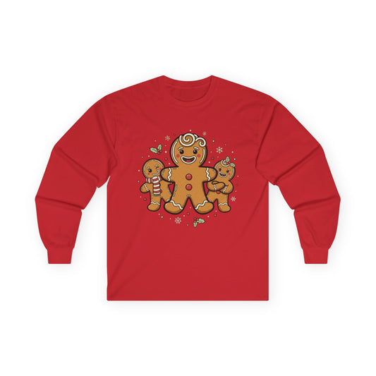 Gingerbread Family Long Sleeve Tee — Cute Holiday Cookie Friends Tee