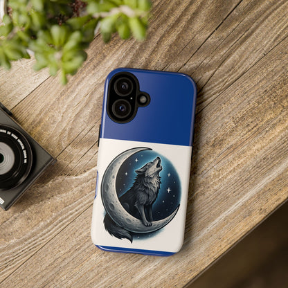 Wolf Moon Phone Case, Tough Cases for Animal Lovers, Gift for Her, Night Sky Aesthetic, Unique Phone Accessories