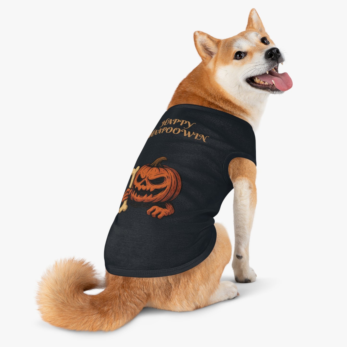 Halloween Pet Tank Top, Dog Costume, Pumpkin Themed, Fall Fashion, Pet Apparel, Seasonal Wear