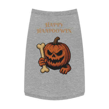 Halloween Pet Tank Top, Dog Costume, Pumpkin Themed, Fall Fashion, Pet Apparel, Seasonal Wear