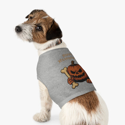 Halloween Pet Tank Top, Dog Costume, Pumpkin Themed, Fall Fashion, Pet Apparel, Seasonal Wear